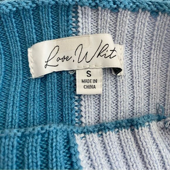 Love Whit Long Sleeve Stripe Sweater Size Small - Picture 7 of 7
